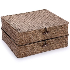 Seagrass <b>Storage</b> Baskets <b>Boxes</b> Rectangular <b>Shelf</b> Handmade <b>Storage</b> Basket Wholesale ecofriendly Made in Viet Nam - Product Image 1