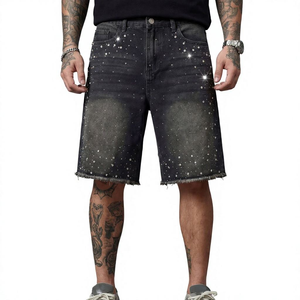 Shorts en jean OEM pour hommes, style charpentier, avec poches utilitaires, style vêtements de travail, pour les acheteurs en gros mondiaux - Product Image 5