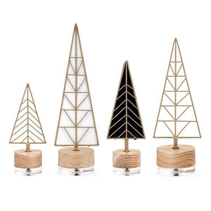 Sapin de Noël artistique en métal avec étoile sur le dessus, conçu pour les décorations intérieures festives, les accents modernes pour la maison ou les thèmes de Noël pour le bureau. - Product Image 5