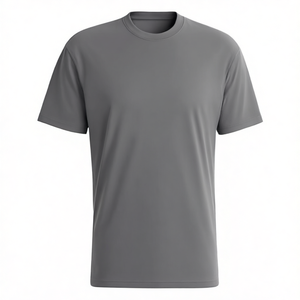 Men's Black Short Sleeve Crew Neck Moisture Wicking <b>Polyester</b> <b>T</b>-<b>Shirt</b> Regular Fit Solid Color All Seasons Sport Top - Product Image 4