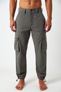 Pantalon cargo pour homme de qualité supérieure avec plusieurs poches, tissu en coton durable, coupe décontractée, pantalon d'aventure en plein air - Product Image 2