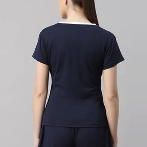 เสื้อยืดผู้หญิงแฟชั่นสตรีทแวร์ขายส่ง ผ้าฝ้าย 100% คุณภาพสูง ระบายอากาศได้ดี กันยับ แห้งเร็ว ผลิตในปากีสถาน - Product Image 2
