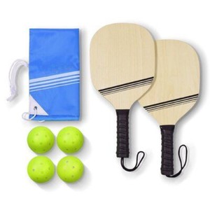 Ensemble de raquettes de Frescobol en bois en gros – Kit durable de raquettes de tennis de plage pour jeux en extérieur sur pelouse et cour avec sac – Raquette en bois - Product Image 6