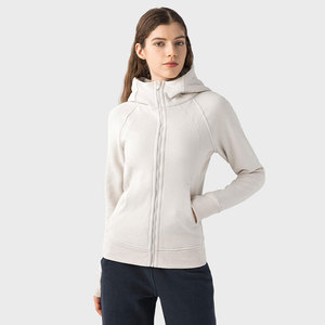 Wearpex Autumn Winter Women's Casual Outdoor Activewear Fleece Lined Hooded <b>Zip</b>-<b>Up</b> Breathable Eco-Friendly Quick Dry <b>Jacket</b> - Product Image 2