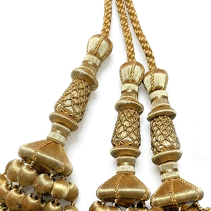 High Quality Eco-Friendly <b>Gold</b> Bullion Tassels Apparel Handmade Home Textile Decorative <b>Trimming</b> - Product Image 5