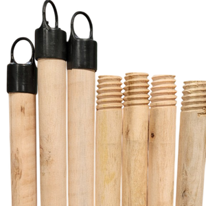 Escoba de madera 2 en 1 fabricada en Vietnam, diseño ergonómico, cerdas con diseño de bandera, mango de madera recubierto de PVC, madera natural de eucalipto, impermeable - Product Image 1