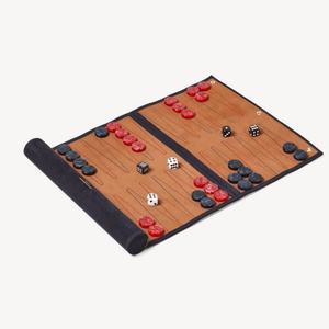AQDAS INDUSTRIES Custom 21 Inch Square PU Leather Eco-Friendly High Quality Travel Foldable <b>Backgammon</b> Board Game Unisex Dice - Product Image 1