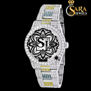 นาฬิกาฮิปฮอปหน้าปัดตัวเลขสุดหรูประดับเพชรโมอิส - Product Image 4