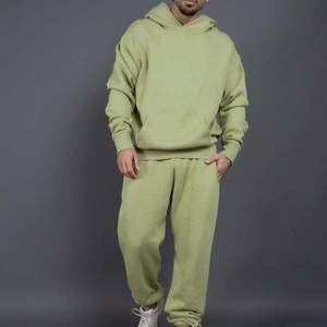 Ensemble de survêtement sportif pour homme, coupe ajustée, mode hiver, coton, 2 pièces, respirant, fermeture éclair sur le devant, tenue décontractée pour l'entraînement - Product Image 5