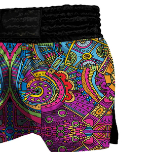 Shorts de boxe MMA personnalisés avec logo, motif uni, taille élastique, fermeture décontractée, séchage rapide, respirant, vêtements de sport - Product Image 3