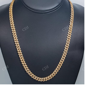 7MM 20" Hip Hop Miami Cuban Necklace Gold Plated 925 Silver Cuban Link <b>Chain</b> Moissanite <b>Iced</b> Men's Fine Jewelry GRA Certified - Product Image 5