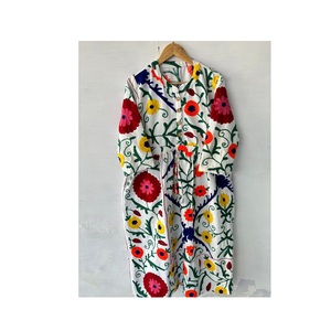 Nueva Colección de Ropa para Mujer, Camisones de Lujo de Invierno con Bordado Suzani, Estampado de Seda/Algodón, Manga Larga, Disponibles al por Mayor - Product Image 1