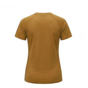 Camiseta deportiva para mujer, cuello redondo, 100% algodón, básica, lisa, con posibilidad de personalizar con logotipo, estilo sencillo para mujer. - Product Image 2