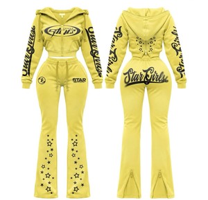 Conjunto Deportivo de Dos Piezas con Capucha para Mujer, Cómodo y Casual, con Logotipo Personalizado, Proveedor Mayorista, Mezcla de Algodón Suave - Product Image 4