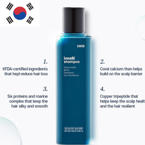 SMIB InnaBi Biotin Coral Calcium Peptide Shampoo Liquid Hair Loss Care Protein Repair Scalp Cleansing Oil Control Niacinamide - Product Image 1