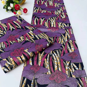 ผ้าพิมพ์ลายแอฟริกันไนจีเรียพรีเมียม ผ้าฝ้าย 100% ดีไซน์สีสันสดใสสำหรับเสื้อผ้าแฟชั่น แอฟริกาใต้ - Product Image 1