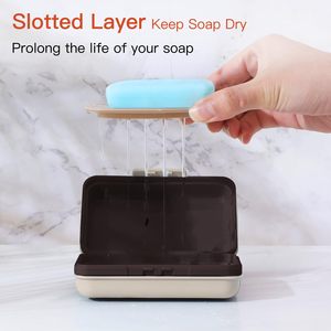Soap Cage Quatish Leakproof <b>Bar</b> Soap Holder Dish with Lid for <b>Shower</b> Portable Travel Soap Case Box With Stainless Steel - Product Image 3