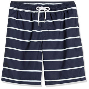 Men's Casual Mid-Length Swim Shorts Solid Pattern Quick-Dry <b>Elastic</b> Waist Board Shorts for Water Sports for Beach Water - Product Image 1