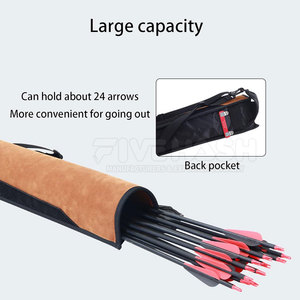 High Quality Leather Archery <b>Quiver</b> Durable Handmade Back Holder Adjustable Fit Outdoor Hunting Training Gear - Product Image 4