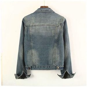 Chaqueta Vaquera Azul Otoñal de Alta Calidad 2026 para Mujer - Corte Holgado Estilo Coreano - Talla Grande - Impermeable y a la Moda (Instagram) - Product Image 2