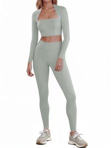 Conjunto Deportivo de Dos Piezas Transpirable para Mujer, Sudadera con Cierre y Cuello Redondo de Manga Larga, Ropa Deportiva, 100% Poliéster - Product Image 6