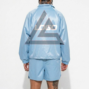 Ensemble short et sweat à capuche deux pièces 2026 pour homme – Nouvelle mode, survêtement zippé, coupe-vent léger color block - Product Image 2