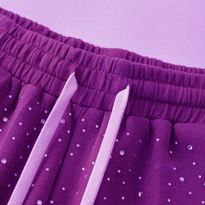 Shorts en coton personnalisés avec strass, style streetwear oversize, vêtements de sport scintillants, respirants, mode estivale, qualité supérieure, unisexe - Product Image 4