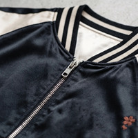 Vestes bomber réversibles brodées de luxe personnalisées en toile Kuro Tora Rising Sun pour hommes, souvenir