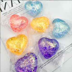 Juguetes Sensoriales Antiestrés con Forma de Corazón para Niños y Adultos, Cubo de Hielo Grande, Cubo Azul - Product Image 5