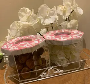 Latest Mother of Pearl Acrylic Jar <b>Box</b> With Lid Mother of Pearl Acrylic Container <b>Set</b> by United Trade World - Product Image 1