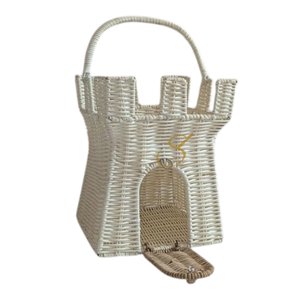 Cesta de mimbre estilo castillo - Juguete y decoración infantil de estilo bohemio - Product Image 3