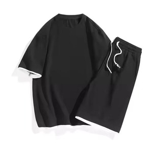 Ensemble de sport et de loisirs pour homme, 2 pièces, été, confortable, short et t-shirt décontractés - Product Image 5