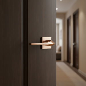 Premium Brass Door <b>Handle</b> Set with Mortise <b>Lock</b> | Luxury Lever <b>Handles</b> for Interior Doors | Hardware for Hotel Interior Decor - Product Image 4