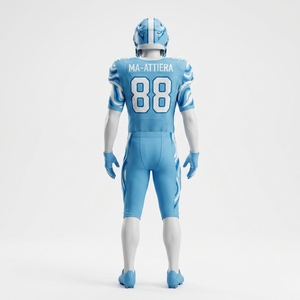 Uniforme de Fútbol Americano Personalizado para Hombre, Azul Claro, Transpirable, 100% Poliéster, Conjunto de Pantalones y Jersey Acolchados, Ropa Deportiva para Equipos - Product Image 2