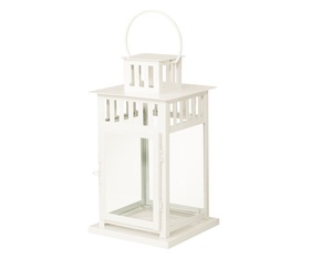 Venta al por Mayor de Hermosas Linternas de Metal y Vidrio Ecológicas y Portátiles con Acabado Blanco para Decoración del Hogar - Product Image 4