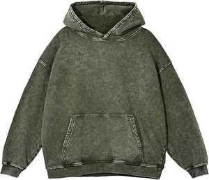 High Quality Men's Cotton Heavyweight Hoodie Unisex Oversized Pullover Custom Logo Blank Sweatshirt - Product Image 1