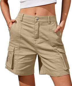 Shorts cargo pour homme en toile 100% coton, imprimés par transfert thermique, taille élastique, coupe standard décontractée, respirant, séchage rapide - Product Image 1