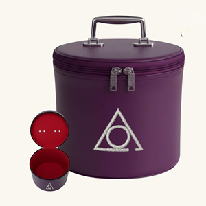 Estuche Duradero de Cuero Genuino para Mandil Masónico - Bolsa de Regalia de Gran Logia, Accesorios de Masonería, Estuche para Fez Masónico MFC-0009 - Product Image 2