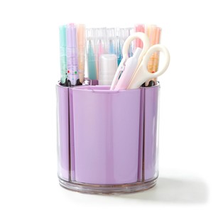 Bamboo Wood <b>Rotating</b> Pen Holder Multi-Compartment <b>Desk</b> Organizer Wholesale - Product Image 5
