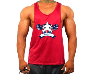 Camiseta sin mangas atlética flexible personalizada con servicio OEM con tejido de poliéster que absorbe la humedad, perfecta para entrenamientos de gimnasio, venta de fábrica - Product Image 2