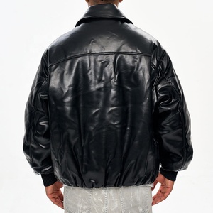 New Design 2026 High Quality Cow Hide <b>Leather</b> High Quality Men's <b>Winter</b> <b>Leather</b> <b>Jacket</b> with Stand Collar and Canvas Fabric - Product Image 5
