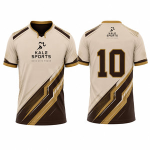 Maillot de football personnalisable unisexe de haute qualité, respirant, imprimé, à manches courtes, durable, écologique, col en V, séchage rapide - Product Image 5