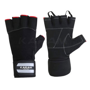 Top Selling Leather Half Finger Gym Gloves Custom Made Secure Grip Breathable Workout Training for Adults - Product Image 1