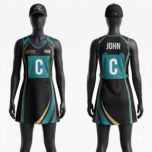 Robe de netball personnalisée sublimée, uniforme d'équipe sans manches avec impression de nom et de numéro, vêtements de sport respirants pour femmes et filles - Product Image 5