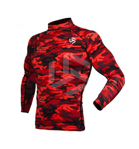 New Sublimated <b>Men's</b> <b>Compression</b> <b>Shirts</b> Comfortable Fitness Wear Latest Design Knitted Fabric Solid Long Sleeve Anti-Wrinkle - Product Image 1