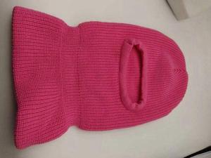 Cagoule tricotée rose unisexe, chapeau d'hiver de couleur unie, fait main en acrylique, pour l'extérieur, décontracté, taille adulte 56-58CM - Product Image 5