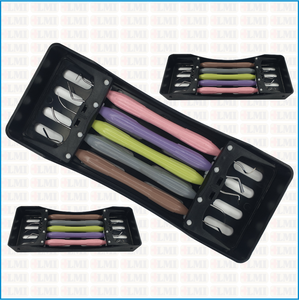 Ensemble d'instruments dentaires manuels réutilisables LMI Arte Set 5 Cassette Noir de qualité supérieure en acier inoxydable - Product Image 4
