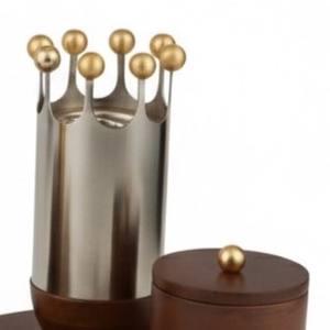 Brûleur de Bakhoor de Luxe pour le Ramadan : Porte-encens Cylindrique en Bois et Acier pour la Décoration Arabe et les Cadeaux Religieux - Product Image 5