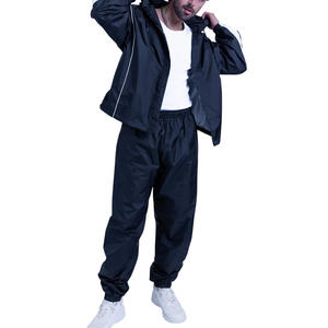 Ensemble de survêtement coupe-vent en polyester respirant avec logo personnalisé – Veste et pantalon de sport pour hommes et femmes – Idéal pour la gym et les voyages - Product Image 1