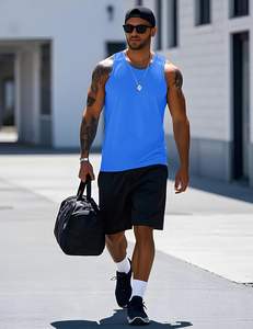 Camiseta sin mangas Signature para hombre, tejido suave, transpirable, cómoda, ligera, textura fresca, uso diario, corte moderno, construcción duradera - Product Image 4